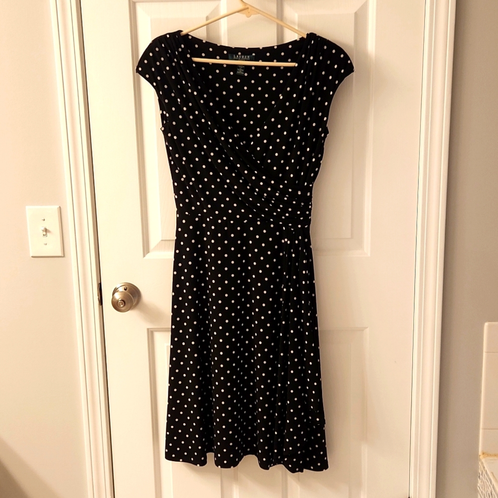 Ralph Lauren beautiful polka dot dress.